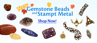 New gemstone beads and Stampt Metal!