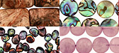 New gemstone beads and keishi pearl drops