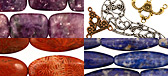 Lepidolite and more gemstone beads plus Stampt Metal!