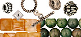 Fine Silver plated pieces & new gemstone beads