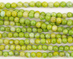 Apple Green Turquoise Round 4mm
