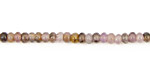 Black Rainbow Opal Rondelle 4mm