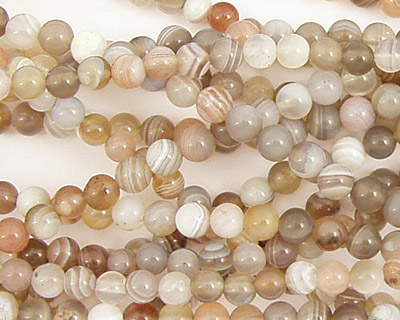 Botswana Agate Round 4mm