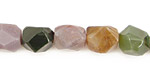 Fancy Jasper Faceted Nugget 10x9mm
