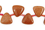 Goldstone Triangular Briolette 13mm