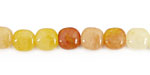 Old Yellow Jade Puff Square 8mm