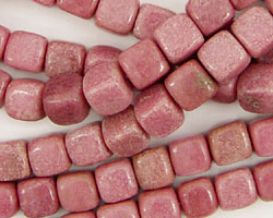 Rhodonite Round Edge Cube 7mm
