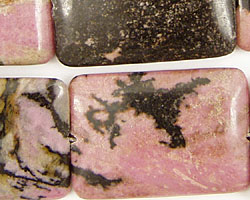 Rhodonite Thin Pillow 35x25mm