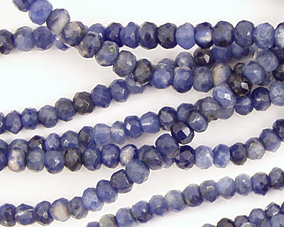 Sodalite Faceted Rondelle 4mm
