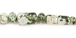 Tree Agate Barrel Rondelle Graduated 6-8mm