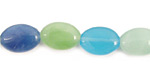 Blue Quartz (rainbow) Flat Oval 14x10mm