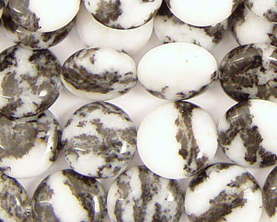 Mexican Zebra Jasper Puff Coin 12mm