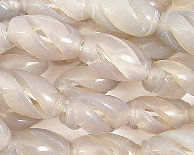 Gray Onyx (natural) Hollow Carved Barrel 15x10mm