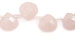 Rose Quartz Flat Pear Briolette 13mm