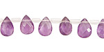 Amethyst Flat Pear Briolette 7x10mm