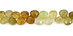 Green Garnet Faceted Flat Teardrop 6-8mm