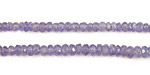 Tanzanite Faceted Rondelle Graduated 3-4mm 
