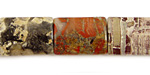 Red Silver Leaf Thin Pillow 18x13mm