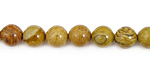 Am. Yellow Picture Jasper Round 8mm