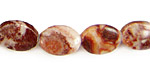 Red Zebra Jasper Flat Oval 14x10mm
