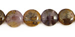 Black Rainbow Opal Puff Coin 12mm