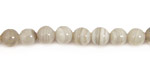 Gray Onyx (natural) w/ Banding Round 6mm