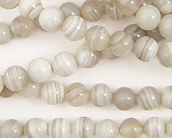 Gray Onyx (natural) w/ Banding Round 6mm