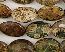 Chinese Ocean Jasper Flat Oval 18x13mm