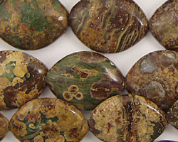 Chinese Ocean Jasper Horse Eye 20x16mm