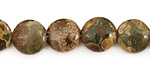 Chinese Ocean Jasper Puff Coin 12mm