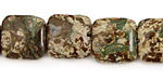 Chinese Ocean Jasper Puff Square 14mm