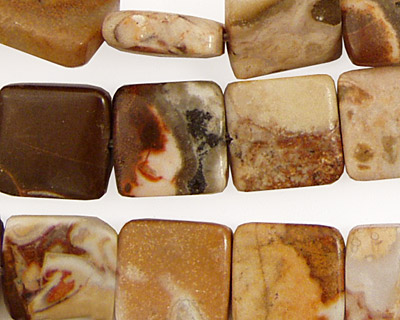 Conglomerate Jasper Flat Square 12mm