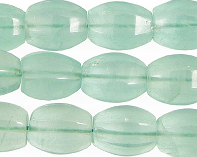 Green Fluorite 6 Sided Rice 14x10mm