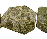 African Green Jasper Faceted Flat Slab 35-45x25-35mm