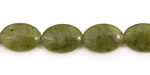 Green Jade Flat Oval 14x10mm