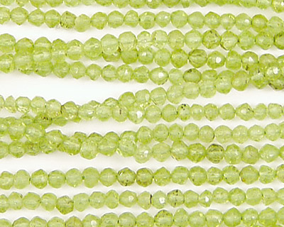 Peridot Faceted Round 3mm
