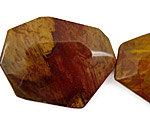 Wooden Jasper Faceted Flat Slab 35-45x25-35mm