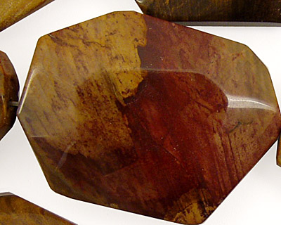 Wooden Jasper Faceted Flat Slab 35-45x25-35mm