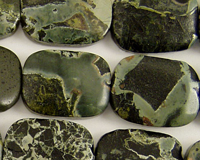 Green Conglomerate Jasper Thin Pillow 20x15mm