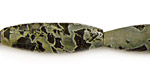 Green Conglomerate Jasper 4-sided Rice 35x10mm