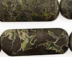 Green Conglomerate Jasper Thin Pillow 40x16mm