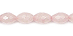 Rose Quartz Faceted Rice 12x8mm