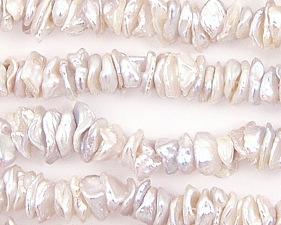Pearly White Side-Drilled Keishi 6-10mm