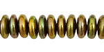 Iris Green Coin Rondelle 12-12.5mm