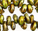 Iris Green Side-Drilled Coin Drop 3-4x10-12mm