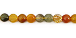 Rutilated Quartz (multi) Puff Coin 6mm