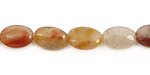 Brown Flower Agate Flat Oval 12x8mm