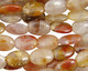 Brown Flower Agate Flat Oval 12x8mm
