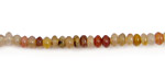 Brown Flower Agate Rondelle 4mm