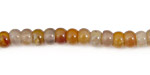 Brown Flower Agate Rondelle 6mm